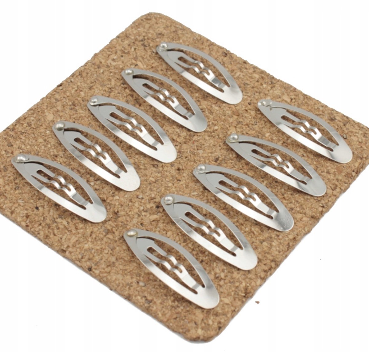 Zilverkleurige Ovalen Haarspelden - 10 Stuks - 4 cm