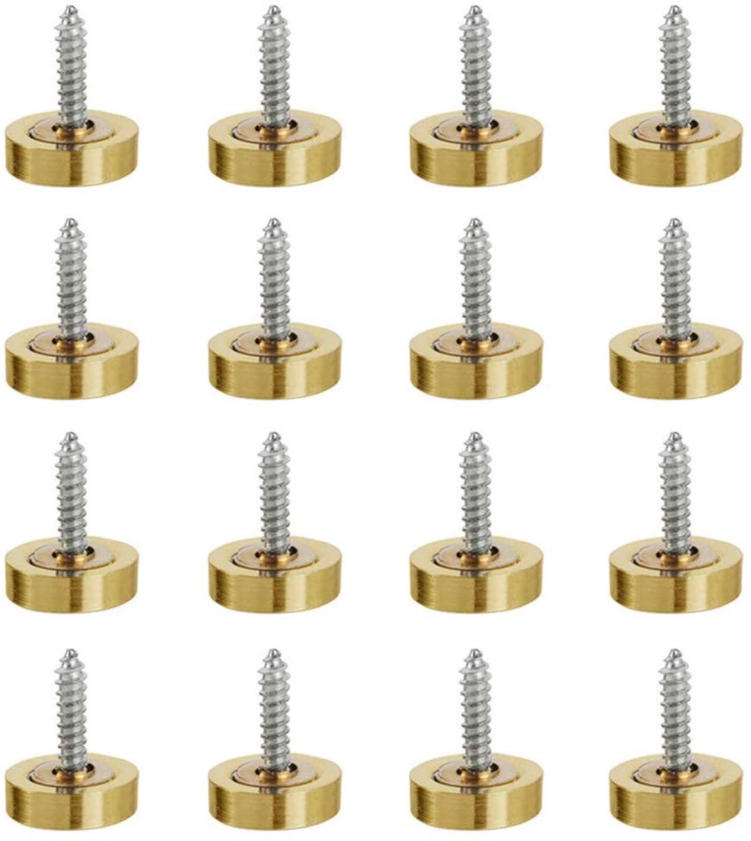 Decoratieve schroeven 16mm - RVS spiegelafdekking - Corrosiebestendig - Ideaal voor meubels - ShopVlot