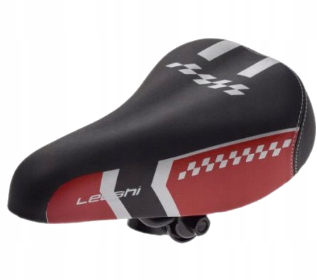 Kinderfietszadel Zwart-Rood 140mm