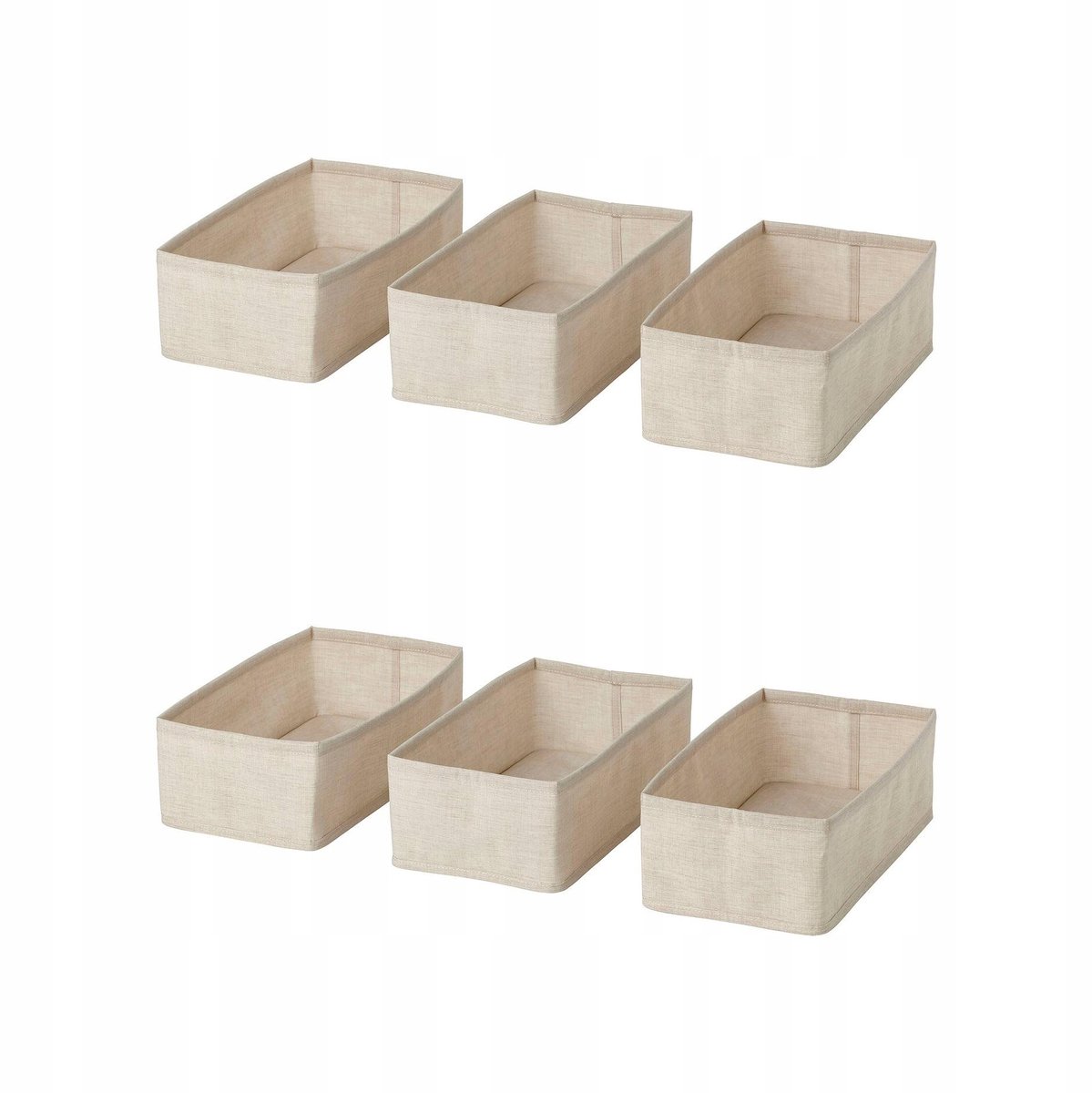 2x PURRPINGLA Opbergdozen - Stof/Beige 20x38x12 cm