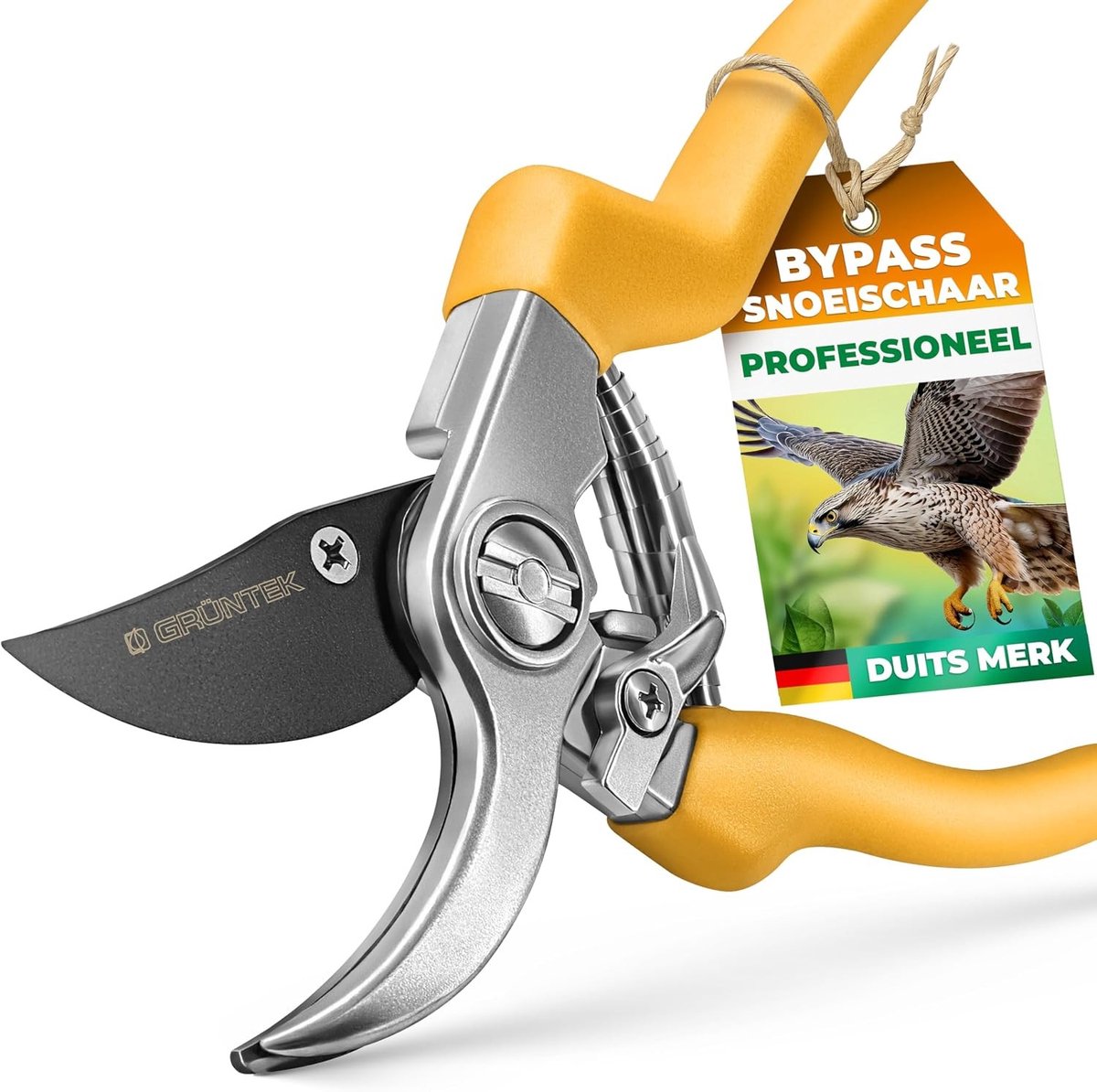 Knipschaar tuin - Zilver - 48 mm - SK5 Stalen Teflon Gecoate Bypass Snoeischaar - Ergonomisch en Duurzaam