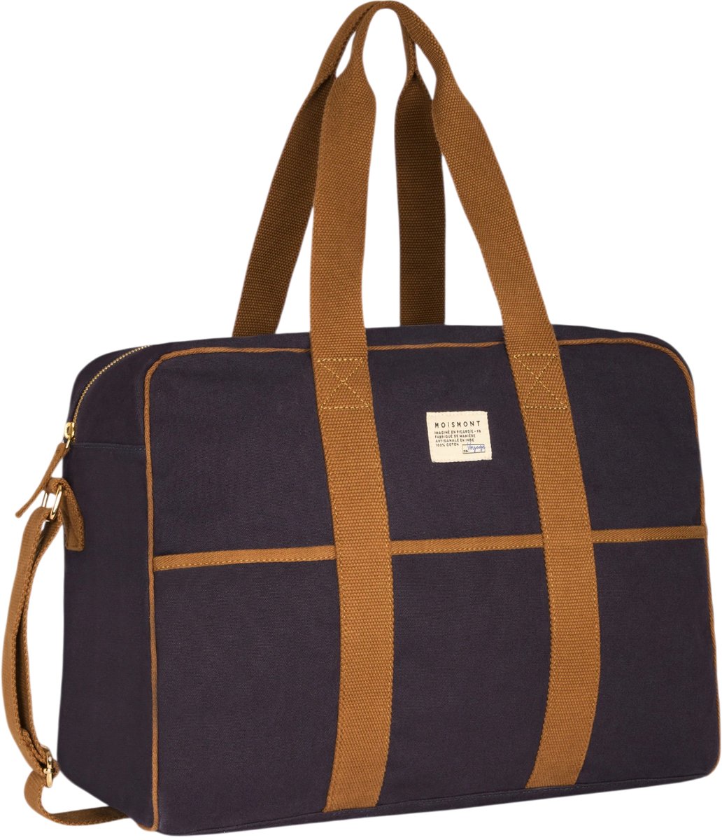 Moismont - weekendtas - weekendbag - Navy Blue - Donker blauw - Katoen - Groot