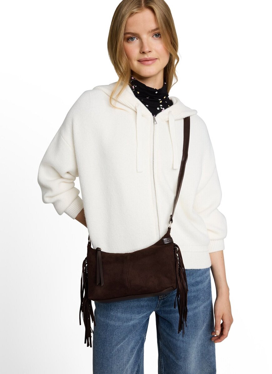TOM TAILOR schoudertas Deyanira Cross Bag Dark Brown donkerbruin