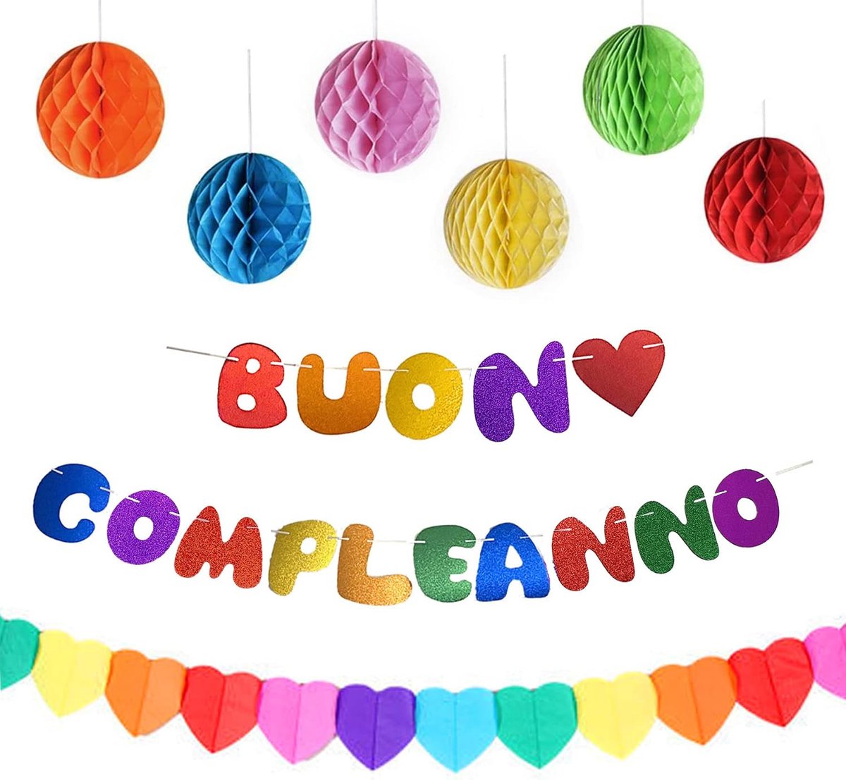 Buon Compleanno Banner (colored) - ShopVlot