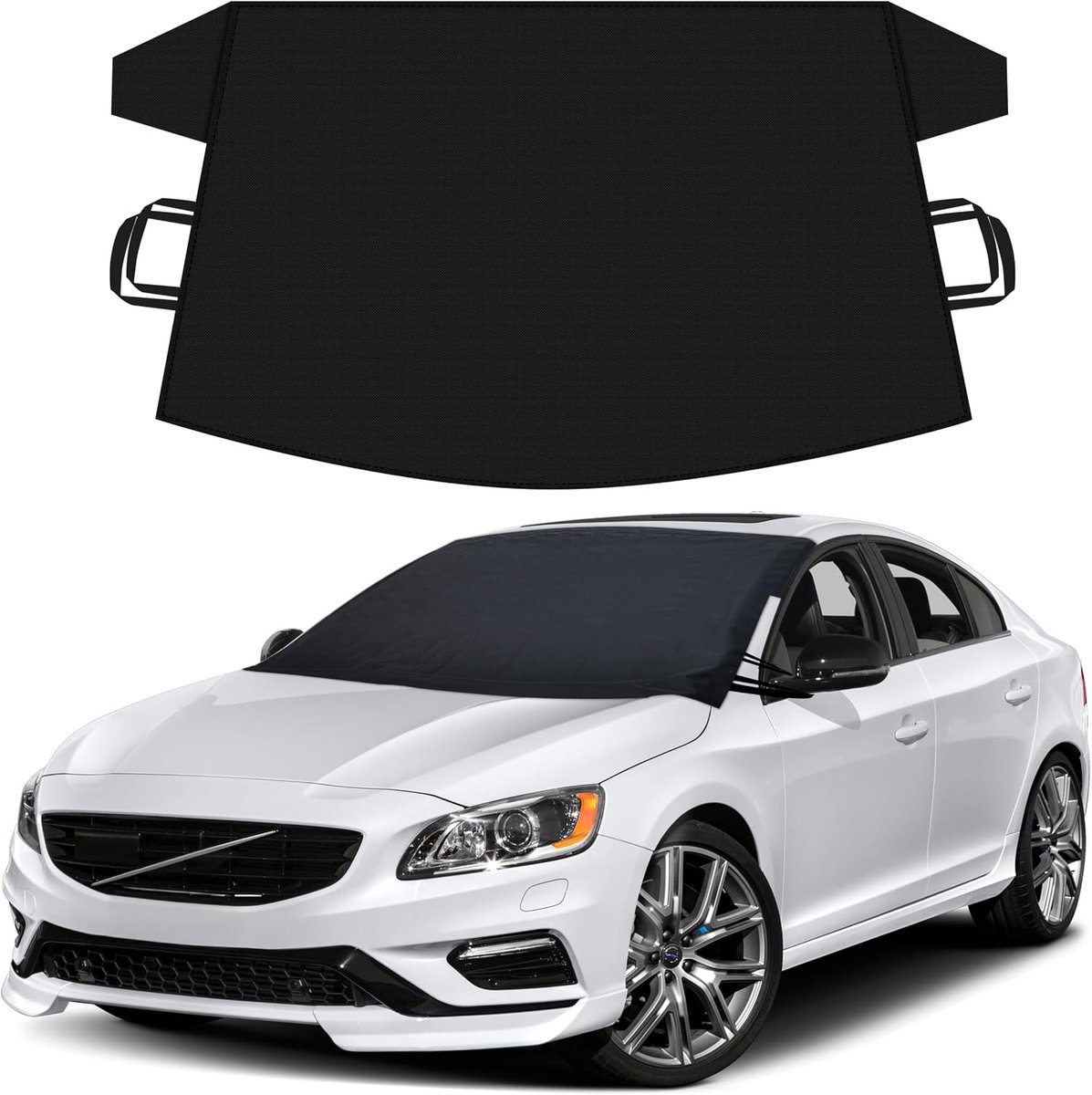 Namajunas - Zonnescherm Auto Voorruit - 165cm x 106 cm - Duurzaam 600D Oxford‑stof - Zonnescherm Auto - Voorruithoezen Antivries - Antivries Deken Auto Voorruit - Autodeken - Anti-ijsdeken - Zonnescherming Warmte-Isolatie - Voor Sedan, SUV
