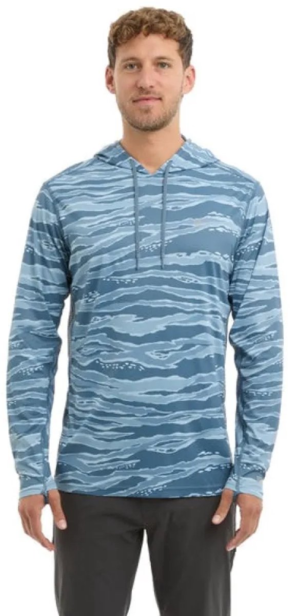 Pelagic Vaportek Wahoo Camo Uv-hoodie Blauw L Man