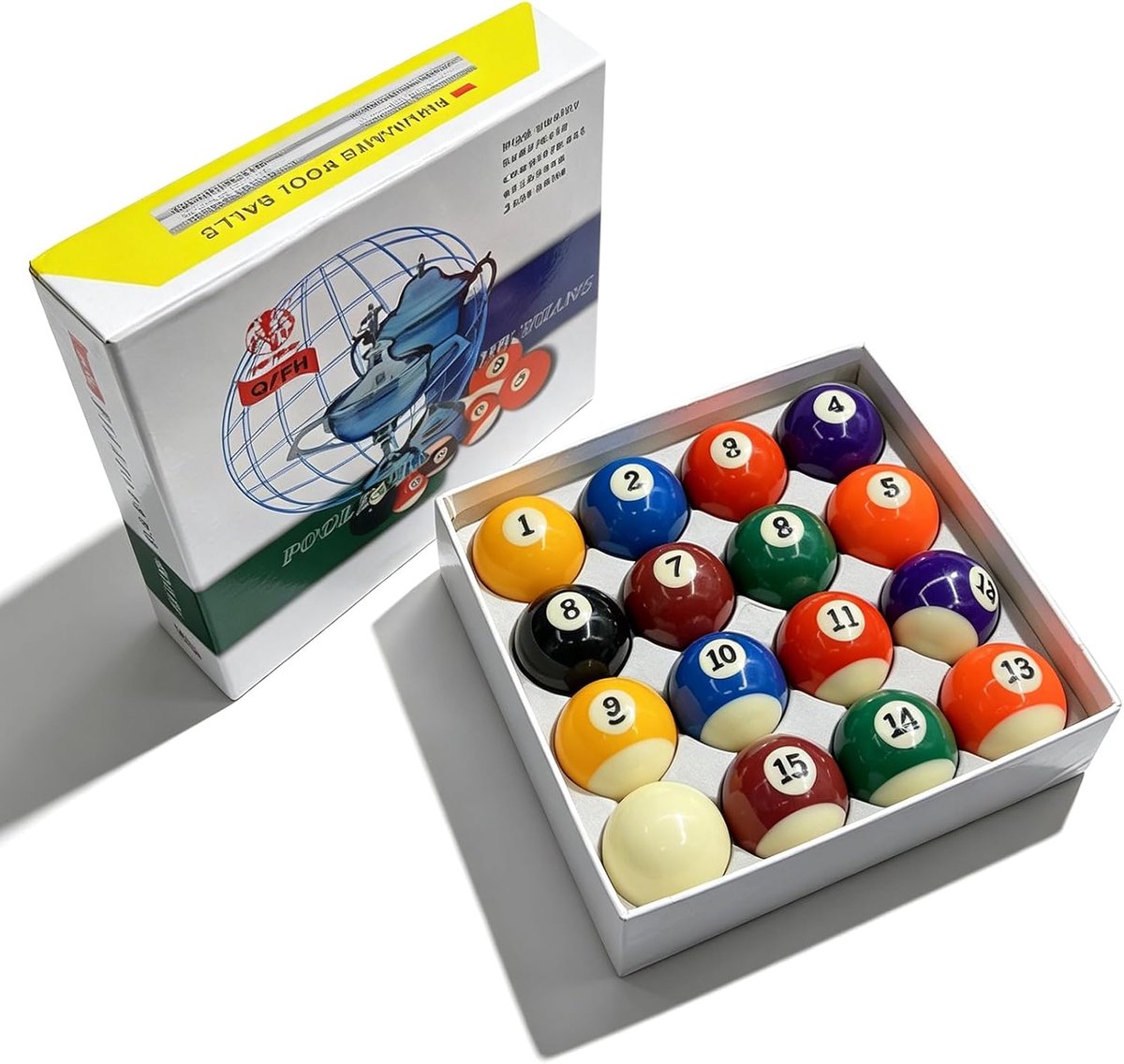 Billiard Ball Set 16 Stuks - Hoogwaardige Poolballen - Duurzaam en Kleurvast - Perfect voor Speelkamer - ShopVlot