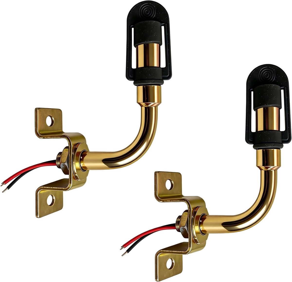 Ronde lamphouder 90° L-vorm - 2 stuks - rubberen dop - optimale zichtbaarheid zwaailampen - ShopVlot