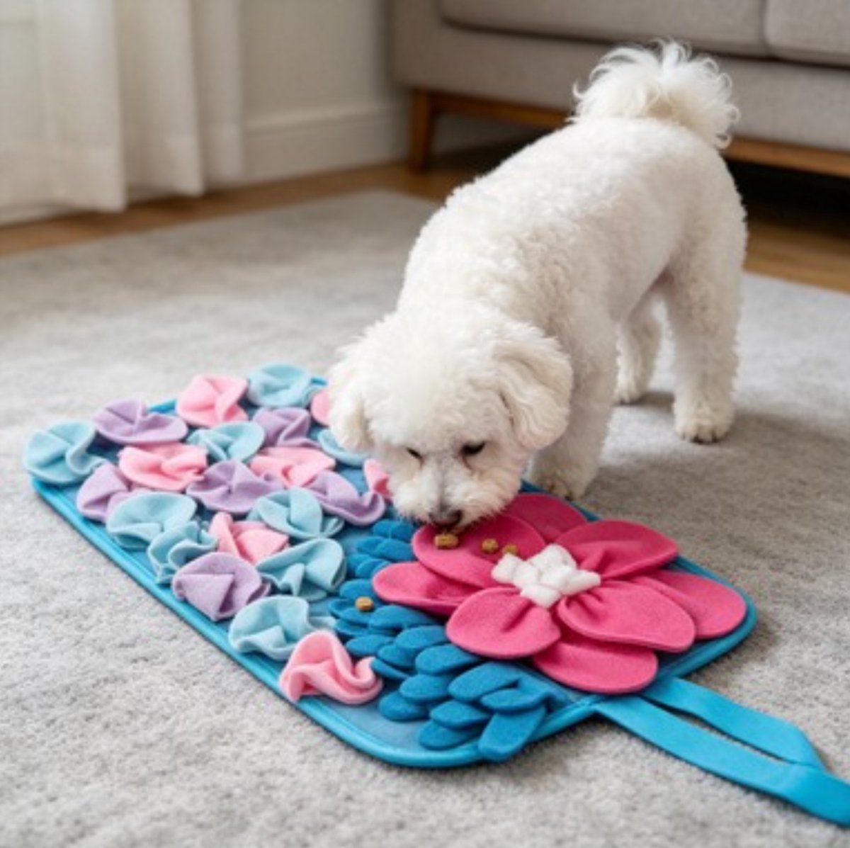 Snuffelmat voor huisdieren, speelmat voor huisdieren, slowfoodmat voor huisdieren, speelgoed voor huisdieren, training voor huisdieren, honden en katten, kleur，1-4 artikelen 45 * 25CM