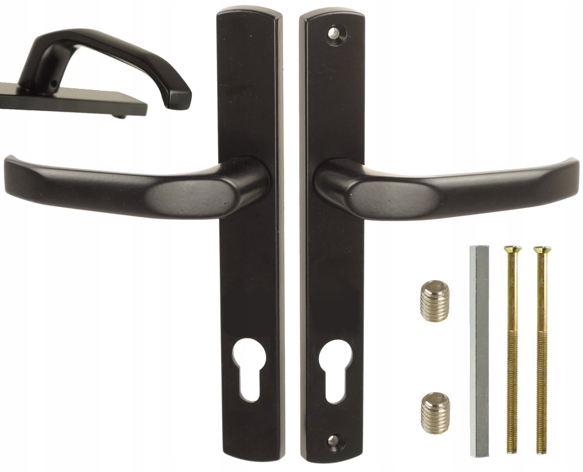 Diana Deurklink 92mm Zwart Aluminium met Schild - Nederlands Product