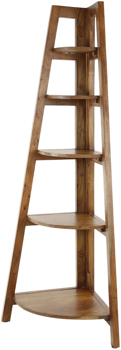 Giga Meubel Hoekrek Angle - Naturel Acaciahout - 148x64x44cm