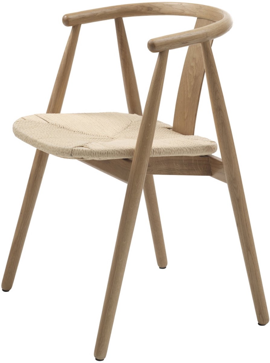 Giga Living Eetkamerstoel Relate - Naturel - Eikenhout & Touw - Set van 2