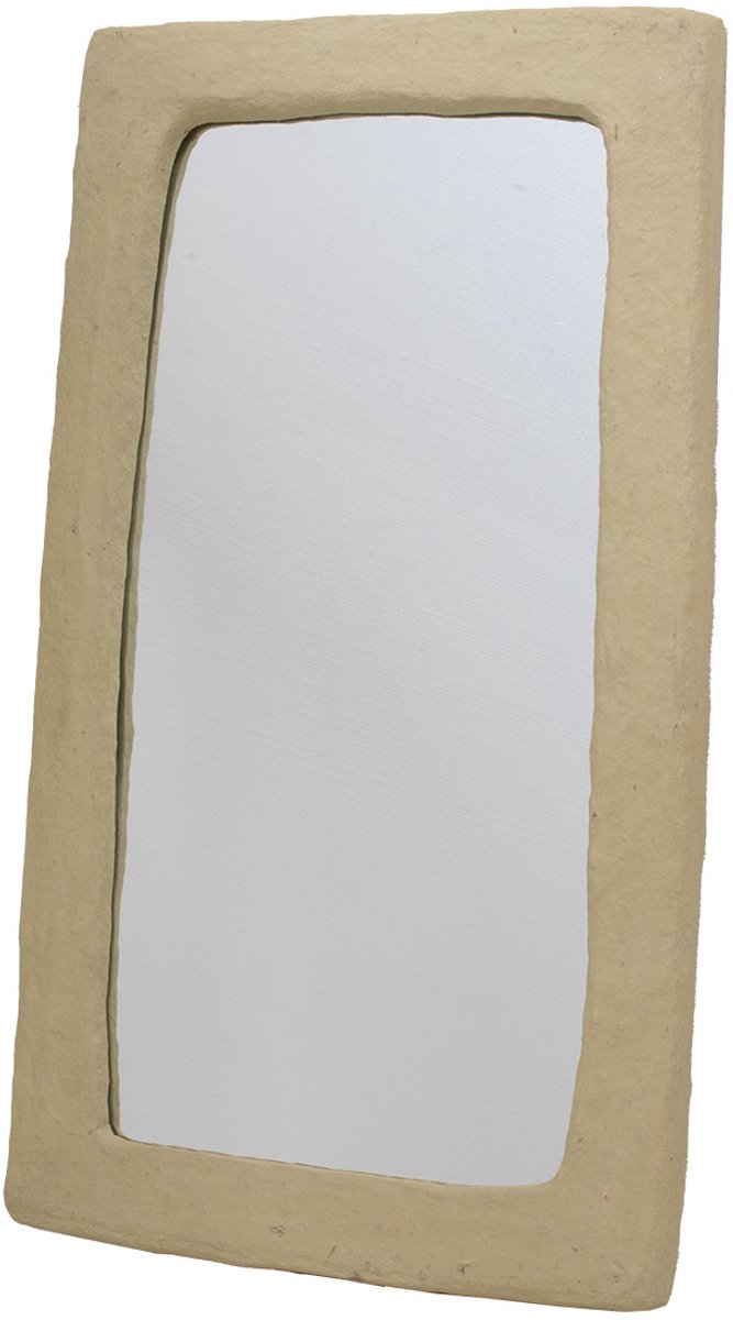 Giga Meubel Spiegel Paige - Naturel Papier-Maché - 61x4x109cm