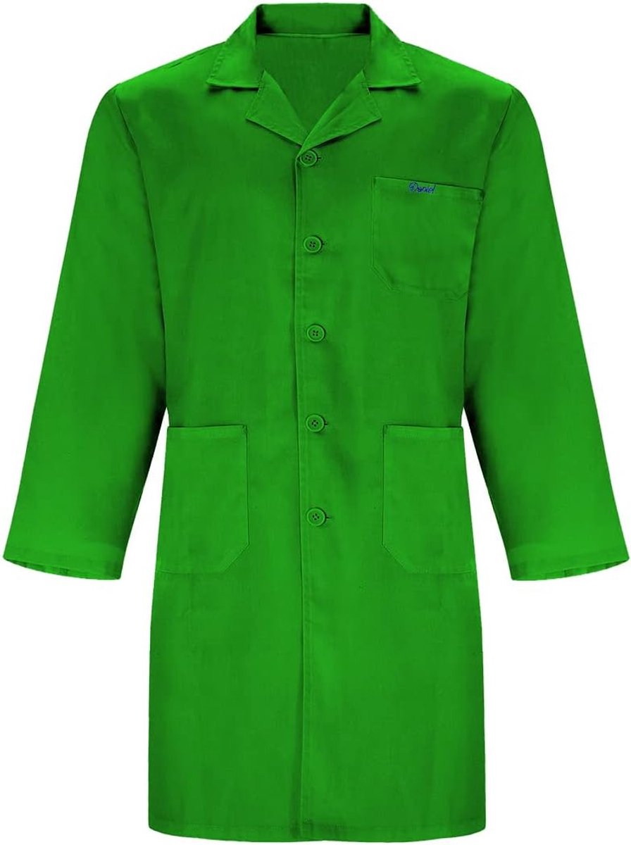 Werkschort met Naam Borduring - Groene Kleur - Unisex met Zakken - Ideaal voor Medisch en Dienstverlening - ShopVlot