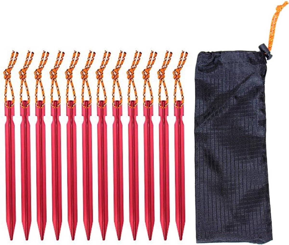 Tentharingen 10 delige set - Aluminium - Heavy Duty lichtgewicht - Ideaal voor camping en harde grond - ShopVlot