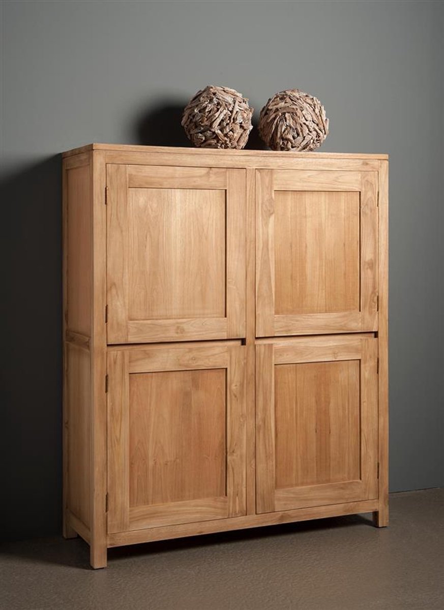Tower Living Opbergkast Corona - Bruin Hout - 130x45x160cm