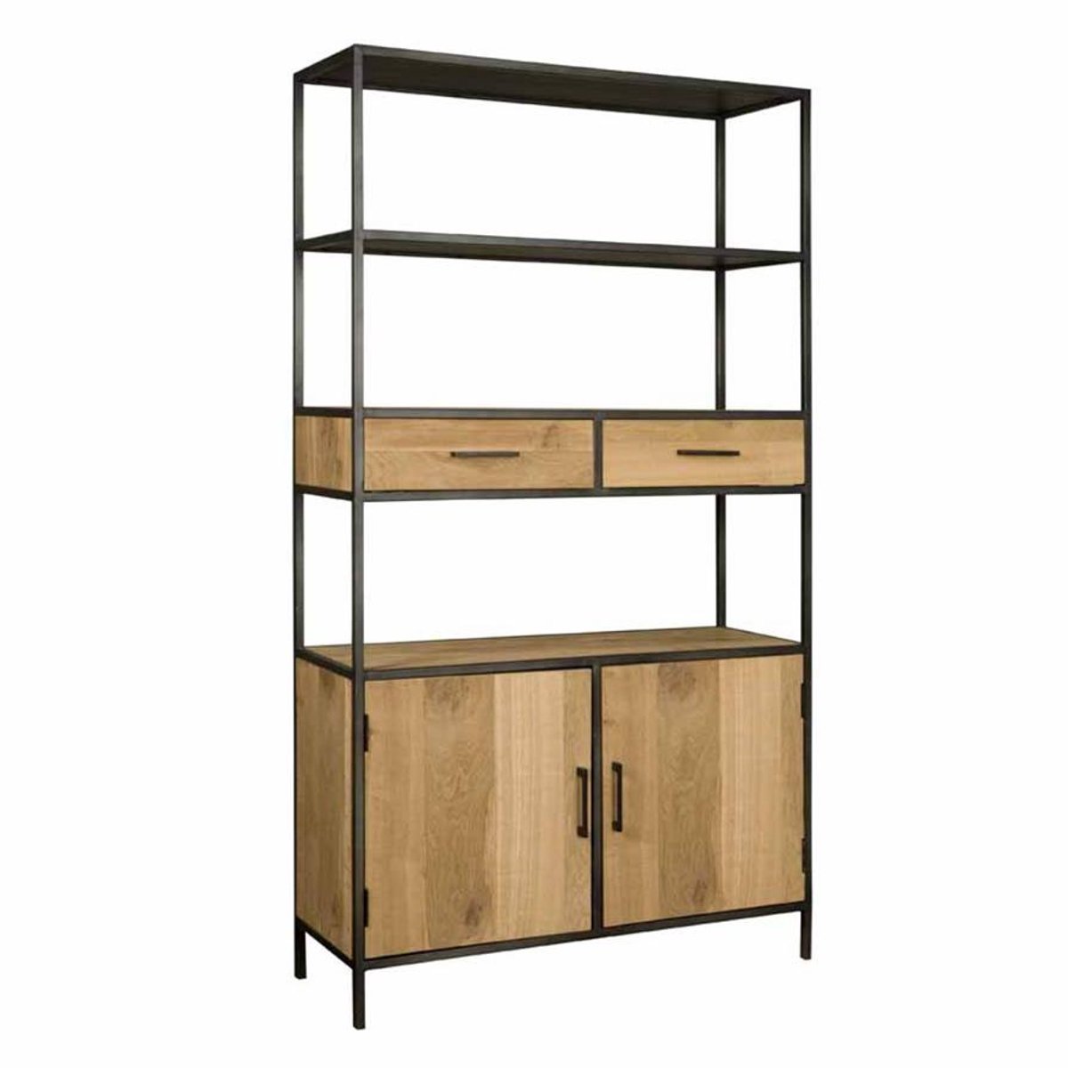 Tower Living Boekenkast Luna - Bruin Hout - 115x40x200cm