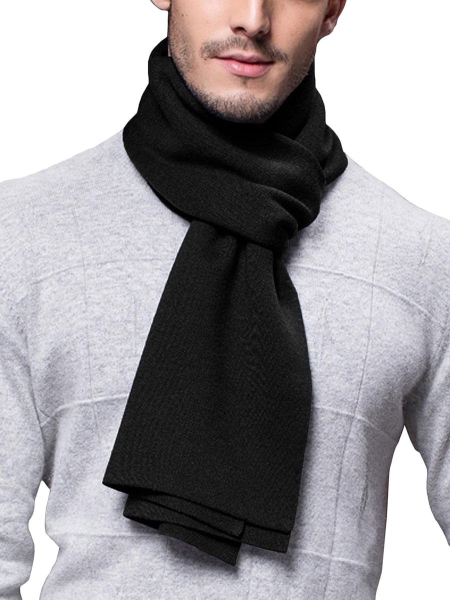 Gebreide Sjaal Heren 180 x 30 cm - Wol Gebreid - Warm en Zacht - Perfect voor de Winter - ShopVlot