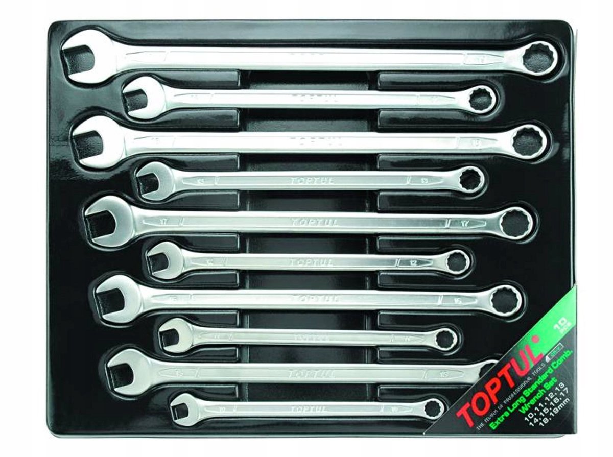 TOPTUL Ringsleutel Set 10 Stuks 10-19mm GAAF1008