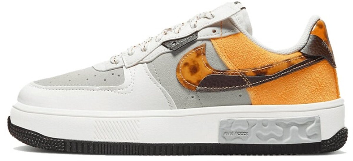 Nike Air Force 1 Fontanka Damesschoen Phantom/Velvet /Light Bone/Light Curry Oranje