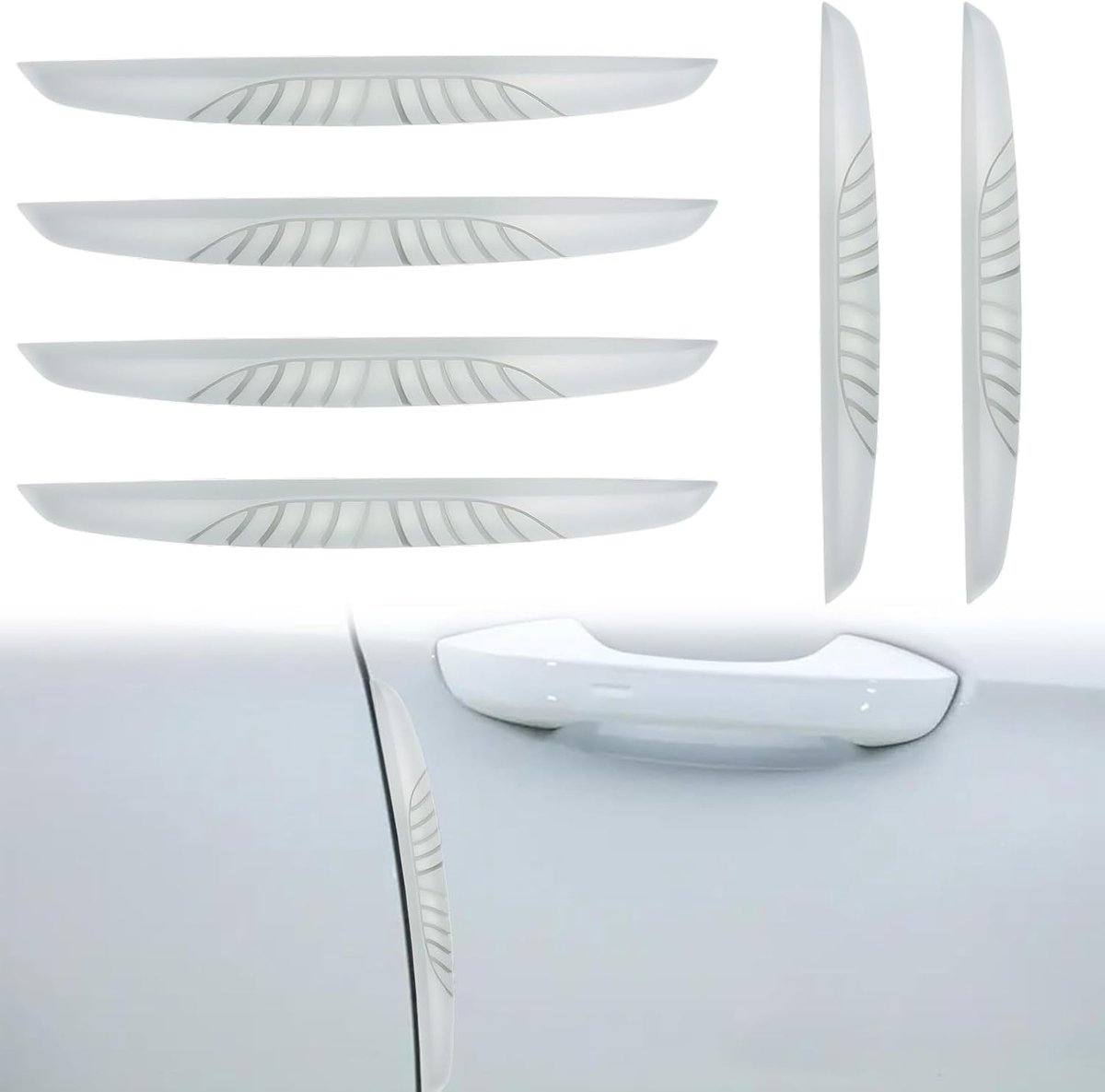 Autodeur beschermers 6 Stuks - PVC deurrandbeschermers - Anti-scratch en anti-collision - ShopVlot