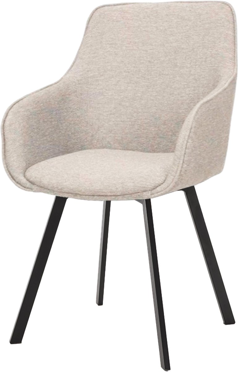 Tower Living Armstoel Borgo Bjorn 24 Beige Draaibaar - Set van 2