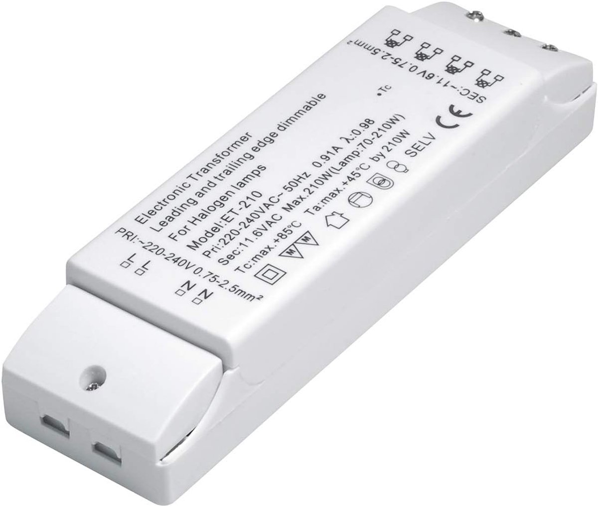 Electronic Halogen Transformer AC230V on AC 12V 70W-210W Transformer Driver for NV Halogen Lamp - ShopVlot