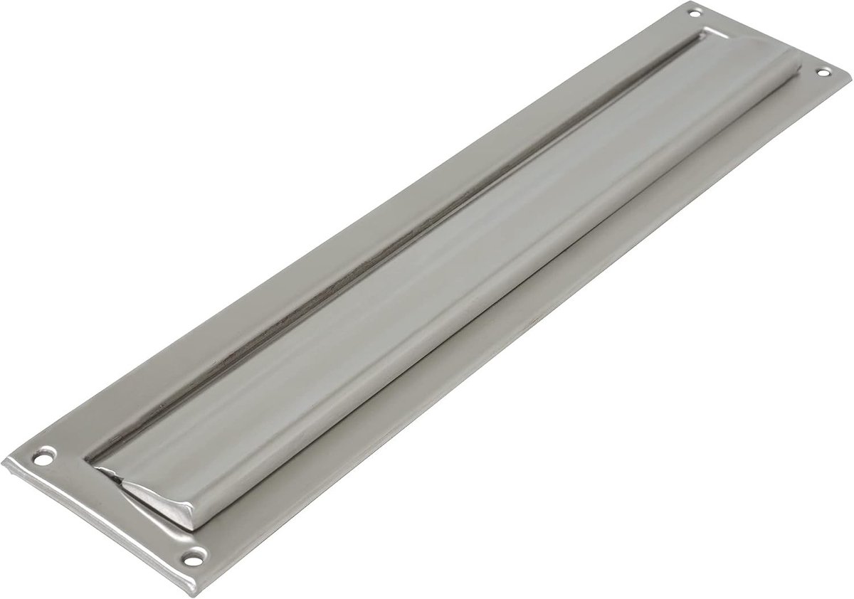 Brievenbusklep binnenzijde - Roestvrijstalen brievenbus - Roestvrij - 342 x 73 mm - Met wand- of deurmontage voor woningen