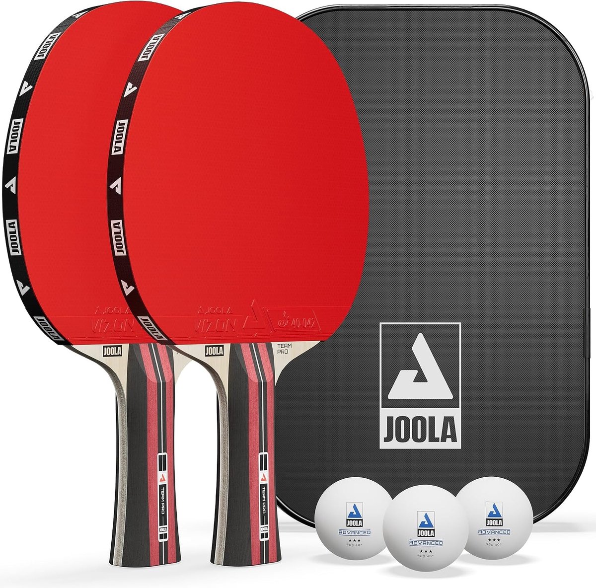 Tafeltennisnetje voor elke tafel - 2 Tafeltennisbatjes - 3 Ballen - 6-delige Set met Tas - Voor Recreatief Spel