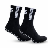 FitSockr Gripsokken Voetbal 2 Paar - Sportsokken - Grip socks - Voetbalsokken - Padel sokken - Antislip Sokken Heren/Dames/Kind - One - Zwart - Maat 44-48