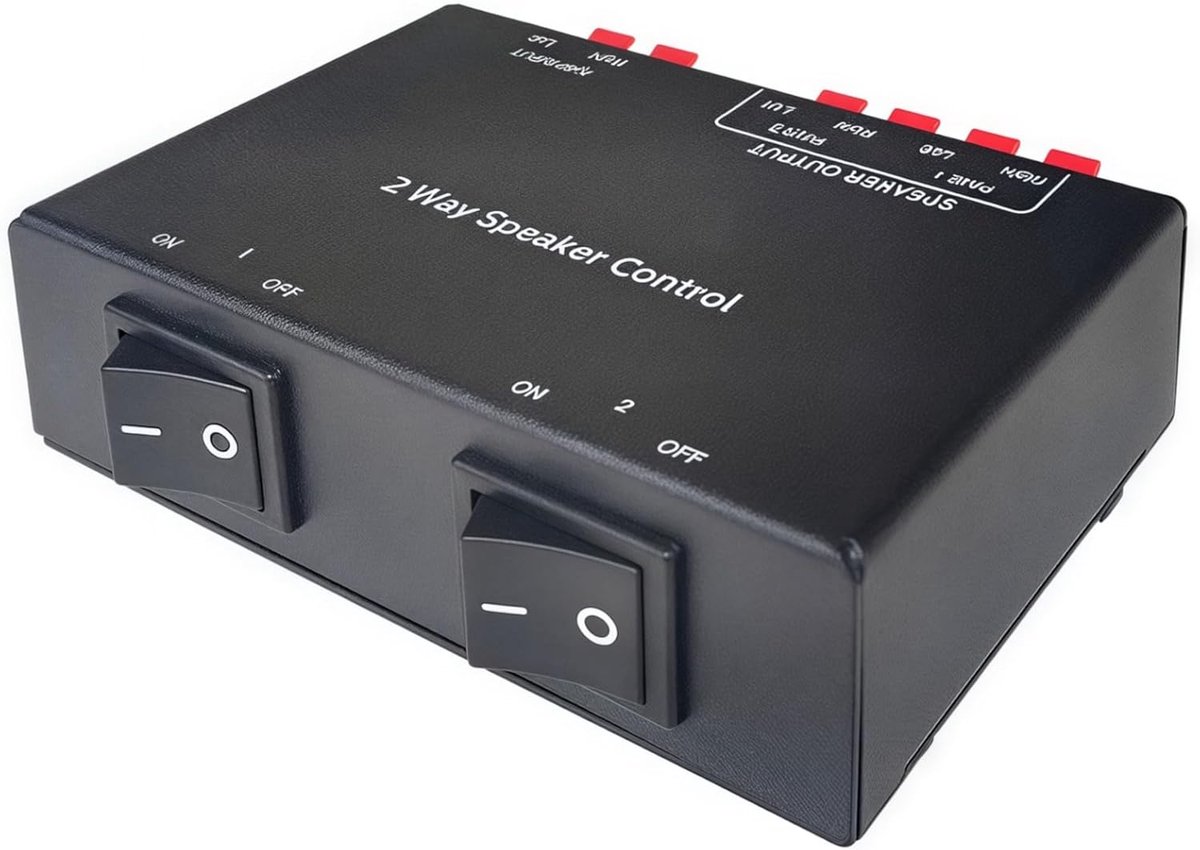 2-channel passive speaker selection, 2-zone sound divider box hub, supports up to 150W/channel, square full metal box - ShopVlot