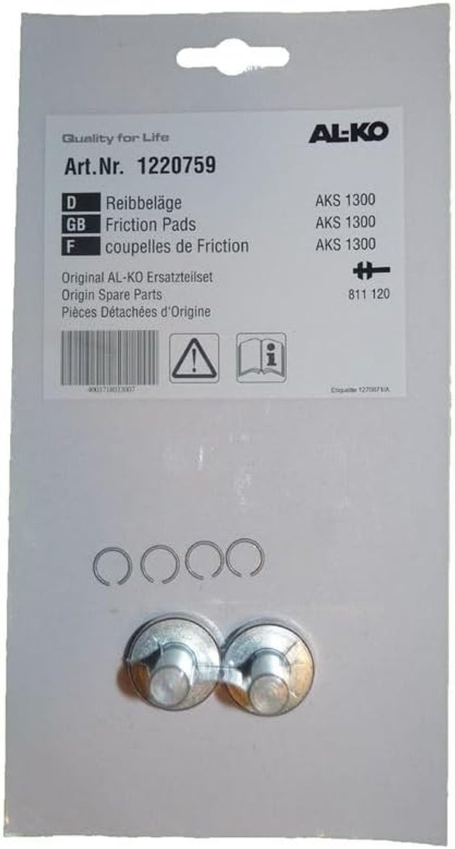 FKAnhängerteile 1 x ALKO - AKS1300 - Reibbeläge -AL-KO No. 1220759 - ETI 811120 - ShopVlot