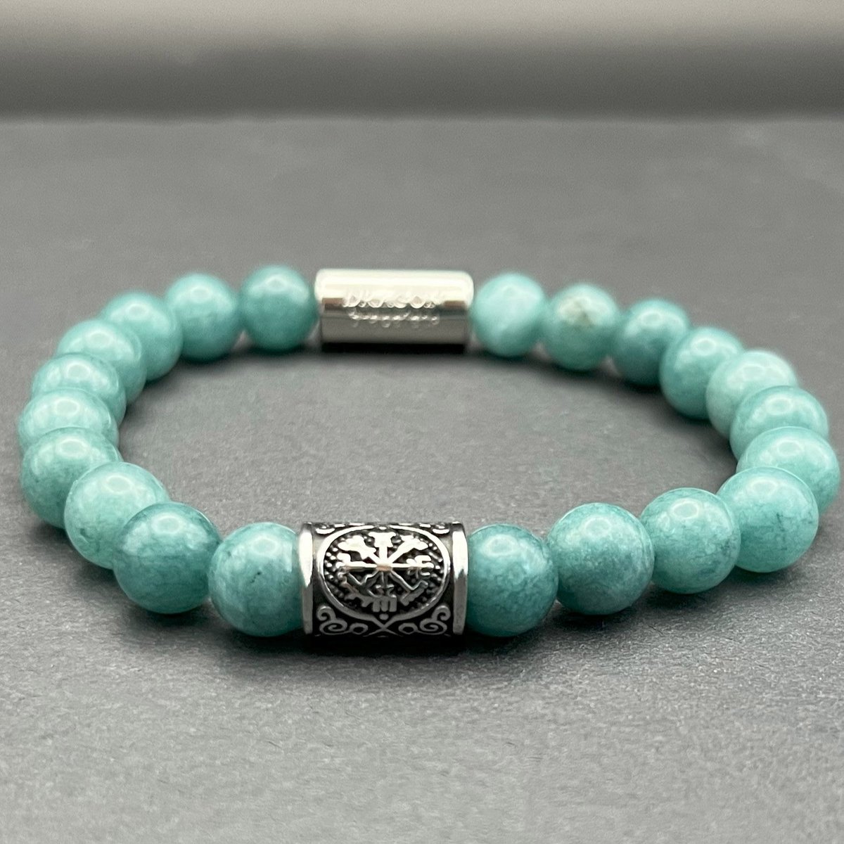 Dragon Bracelets® Heren Armband - Viking Amazonite - Turquoise - Groen - Natuurstenen