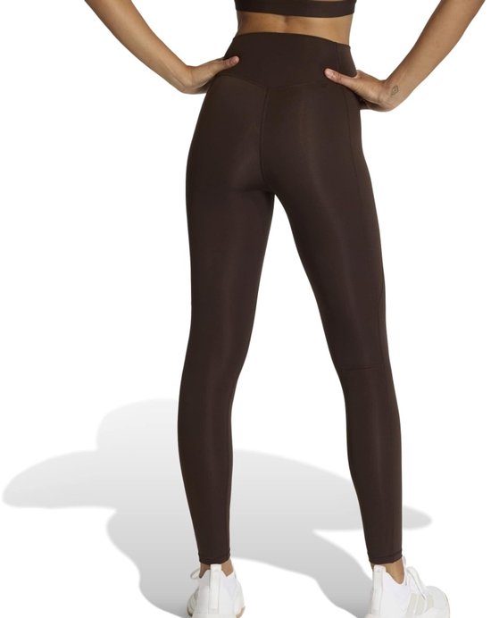 Adidas Performance Optimé Essentials Lange Legging Met Zakje - Dames - Bruin — afbeelding 2