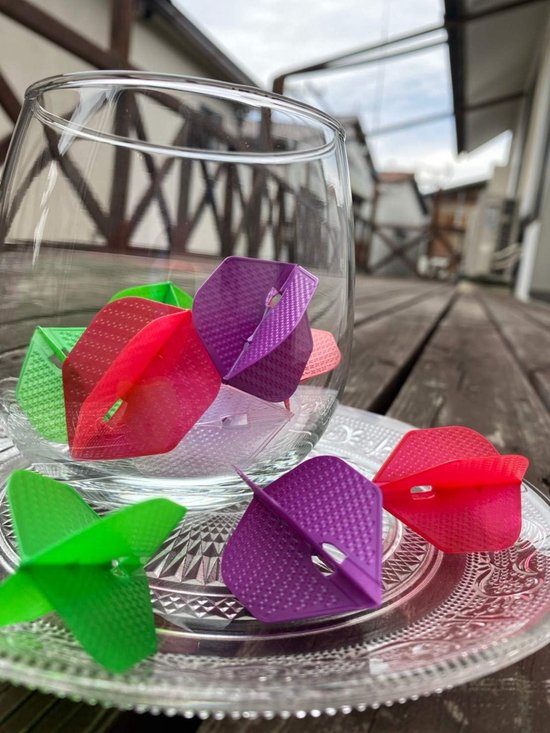 Lstyle dart flights - l3 pro dimple small standard shape: molded, plastic and lightweight set -lime green - ShopVlot — afbeelding 5