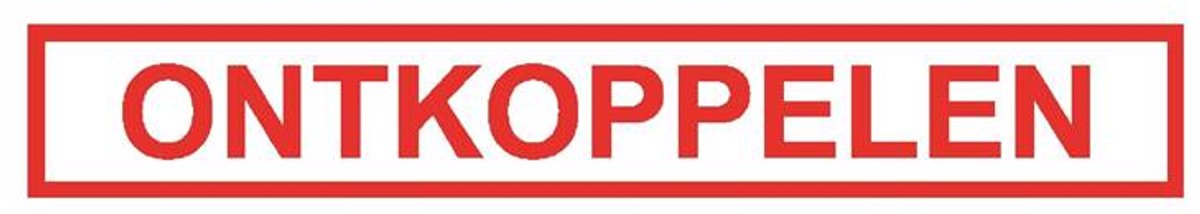 Sticker Ontkoppelen