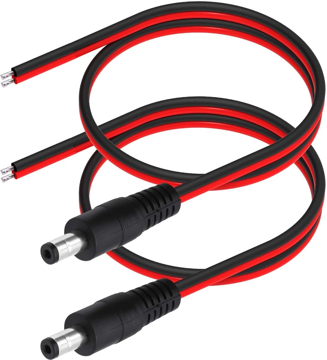 DC 5.5mm x 2.1mm Power Pigtails Cable DC5521 bare wire open end power supply extension cable replacement repair cable - ShopVlot