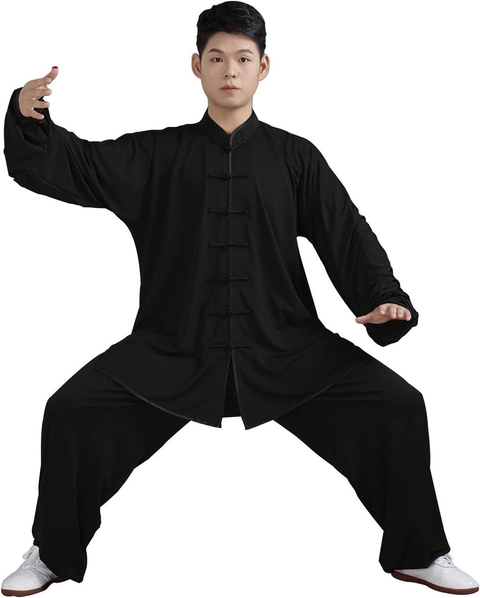 BBLAC 2KEY Martial Arts Clothing Traditional Chinese Uniforms for Tai Chi and Wing Chun Unisex Milk Silk Costume - ShopVlot