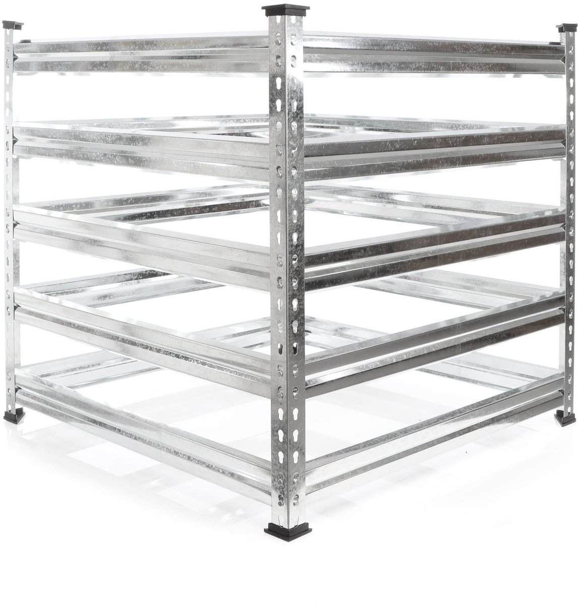 Famanu – Metalen compostbak van 90 x 90 x 90 cm, geschikt voor 720 liter compost, ideaal voor bio-afval en composteringsprojecten