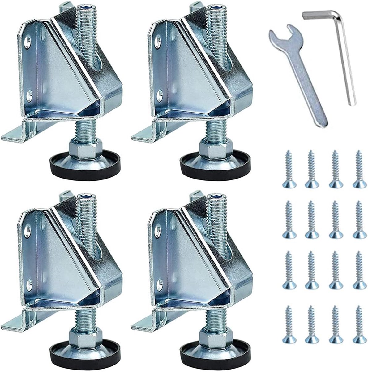Heavy Duty Adjustable Furniture Leveler 4 Pieces Furniture Leveling Feet M10 Furniture Leveling Feet Robust Steel - ShopVlot