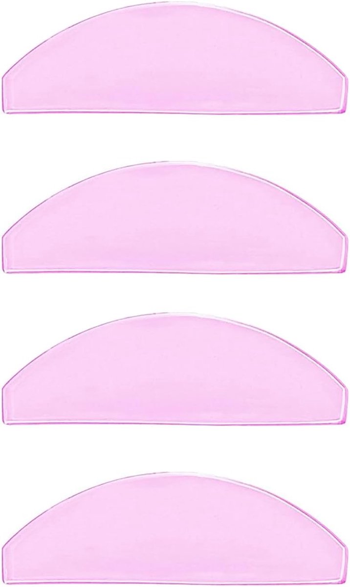 2 Pairs Korean Eyelash Lift Shields, Flat, Ultra Passible, Self Adhesive Reusable Eyelash Lift Pads, Pink - ShopVlot