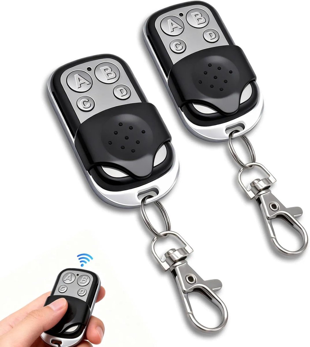 Pack of 2 433MHz Garage Door Opener Remote Control Universal Garage Door Remote Clones Compatible with Marantec Hand - ShopVlot