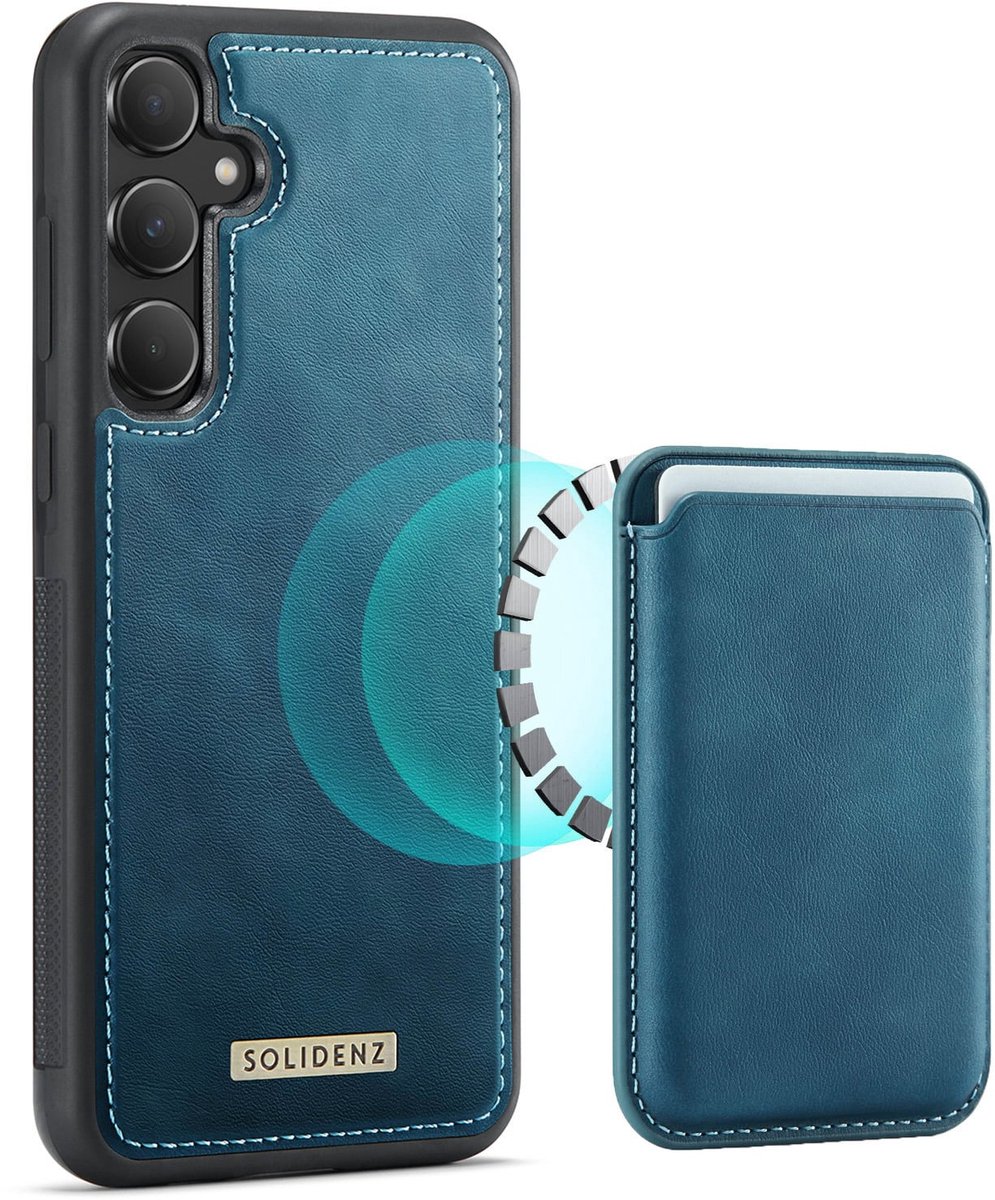 Solidenz hoesje - Geschikt voor Samsung Galaxy A27 - 3 pasjes - Blauw