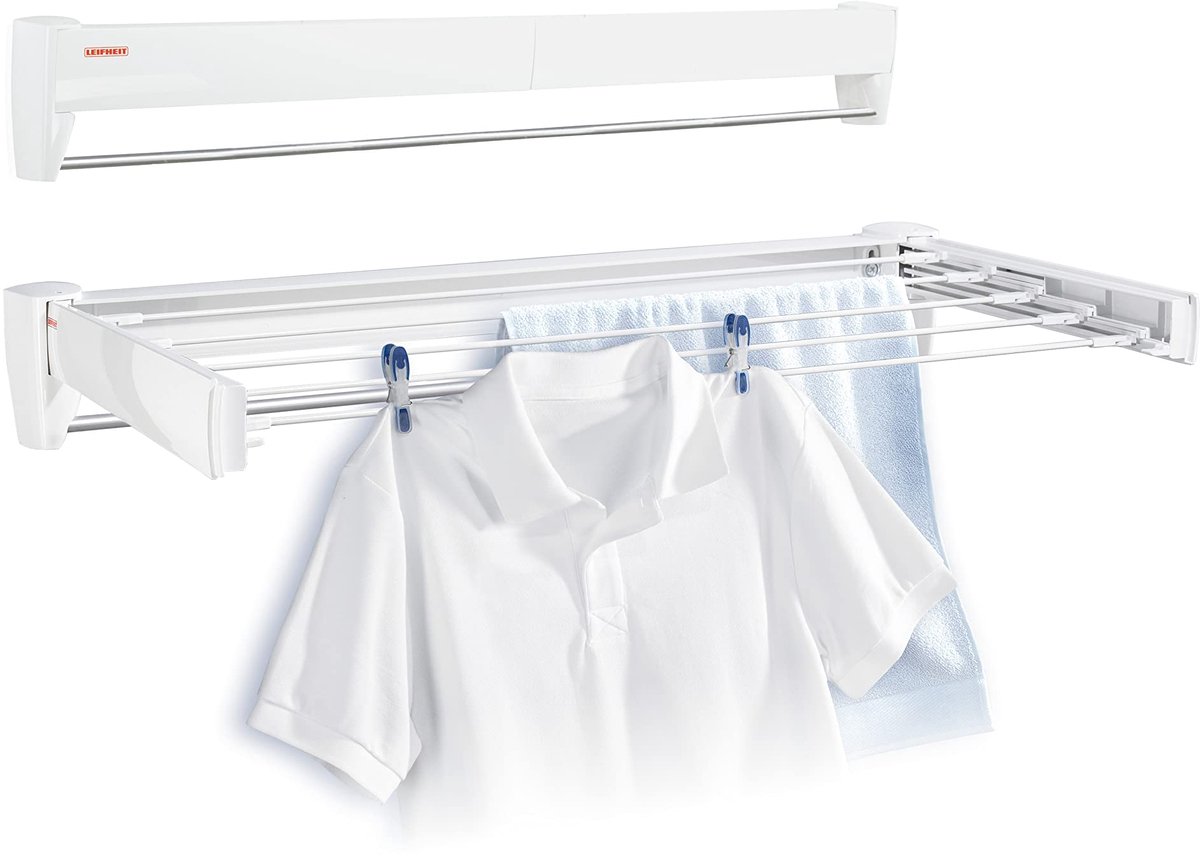Famanu – Wanddroogrek Telegant 36 Protect Plus, 3,6 m drooglengte, ideaal voor het drogen van wasgoed