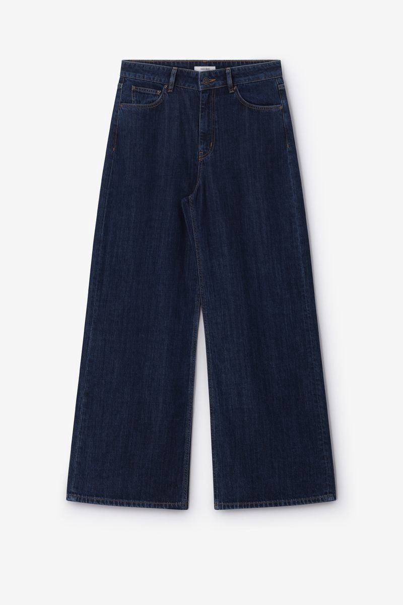 Sissy-Boy - Donkerblauwe high waist wide leg jeans
