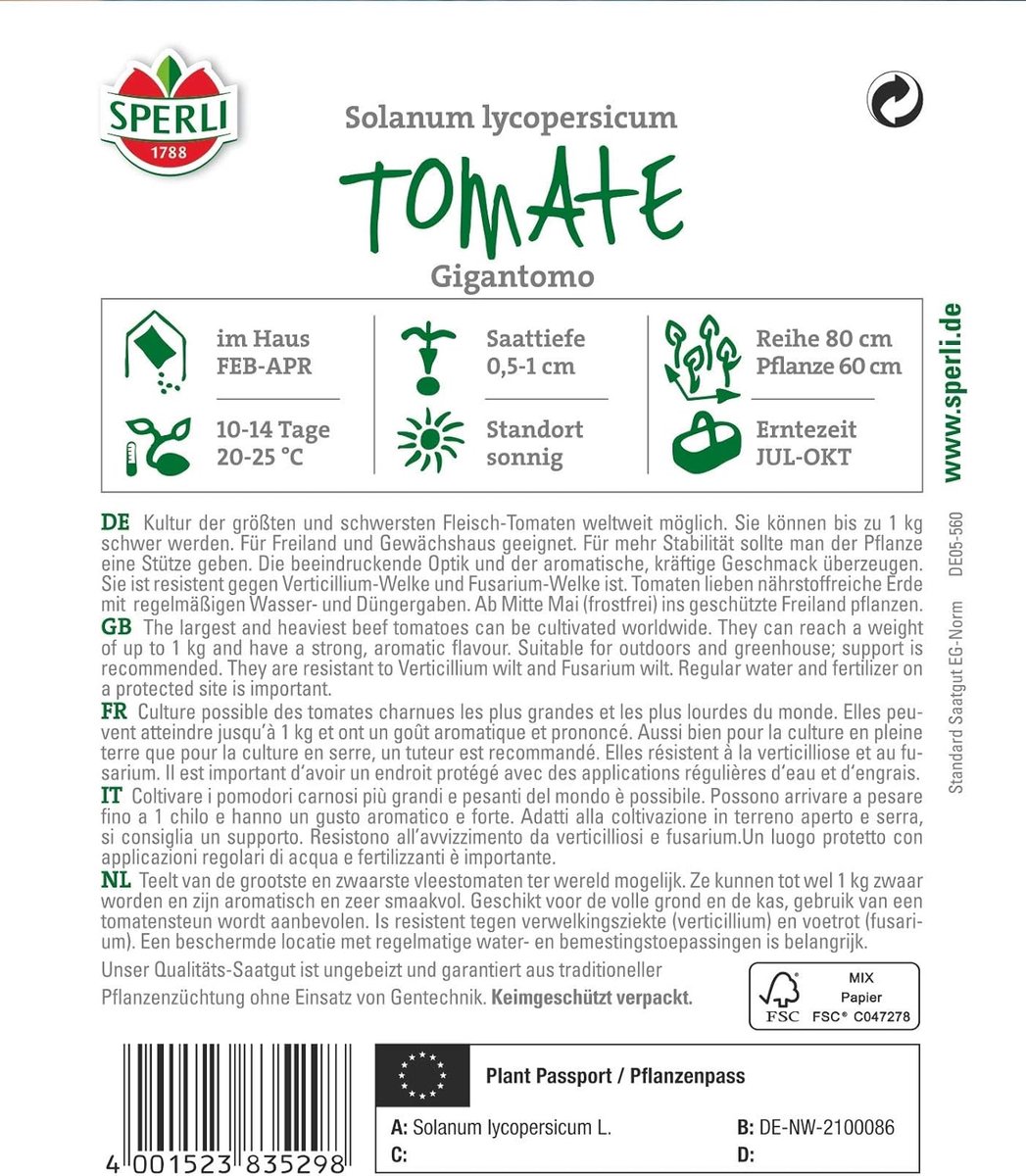 Tomato Gigantomo F1 (beef tomato), largest tomato in the world, very aromatic - ShopVlot