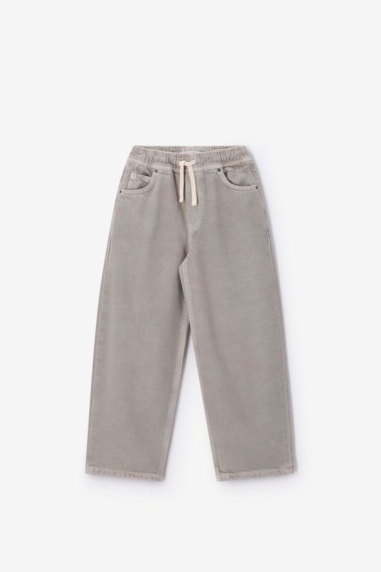Grijze Pull On Loose Fit Barrel Jeans
