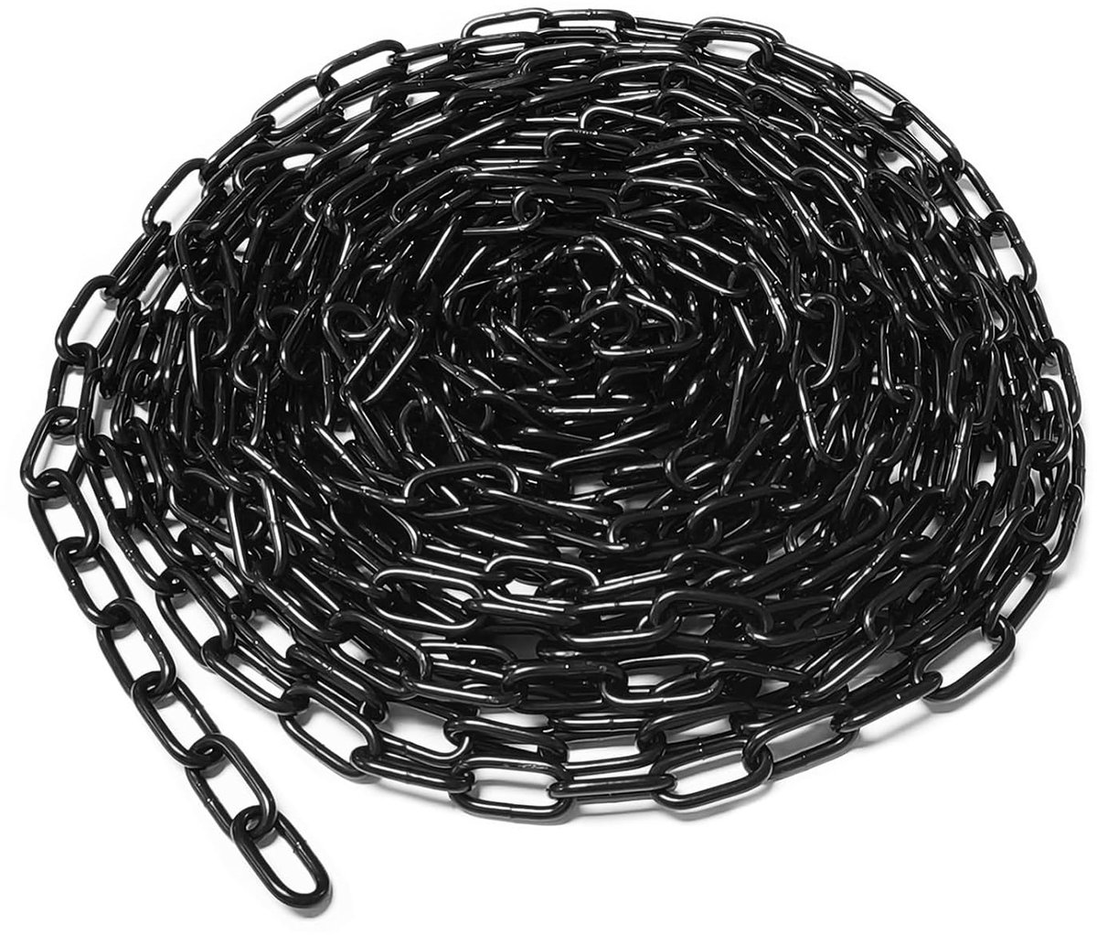 10 m Carbon Steel Chain Steel Chain 3 mm Thick Black Chain Link Chain Sold by the Metre for Hanging Fences Dog Guide - ShopVlot