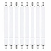 Universele Lakenspanners - 8 stuks hoes lakenspanners 2.5cm*130cm - elastische hoeslakenspanners - verstelbare hoeslakenhouders/wit/ met metalen clips - voor laken/ matras/strijkplank of bank