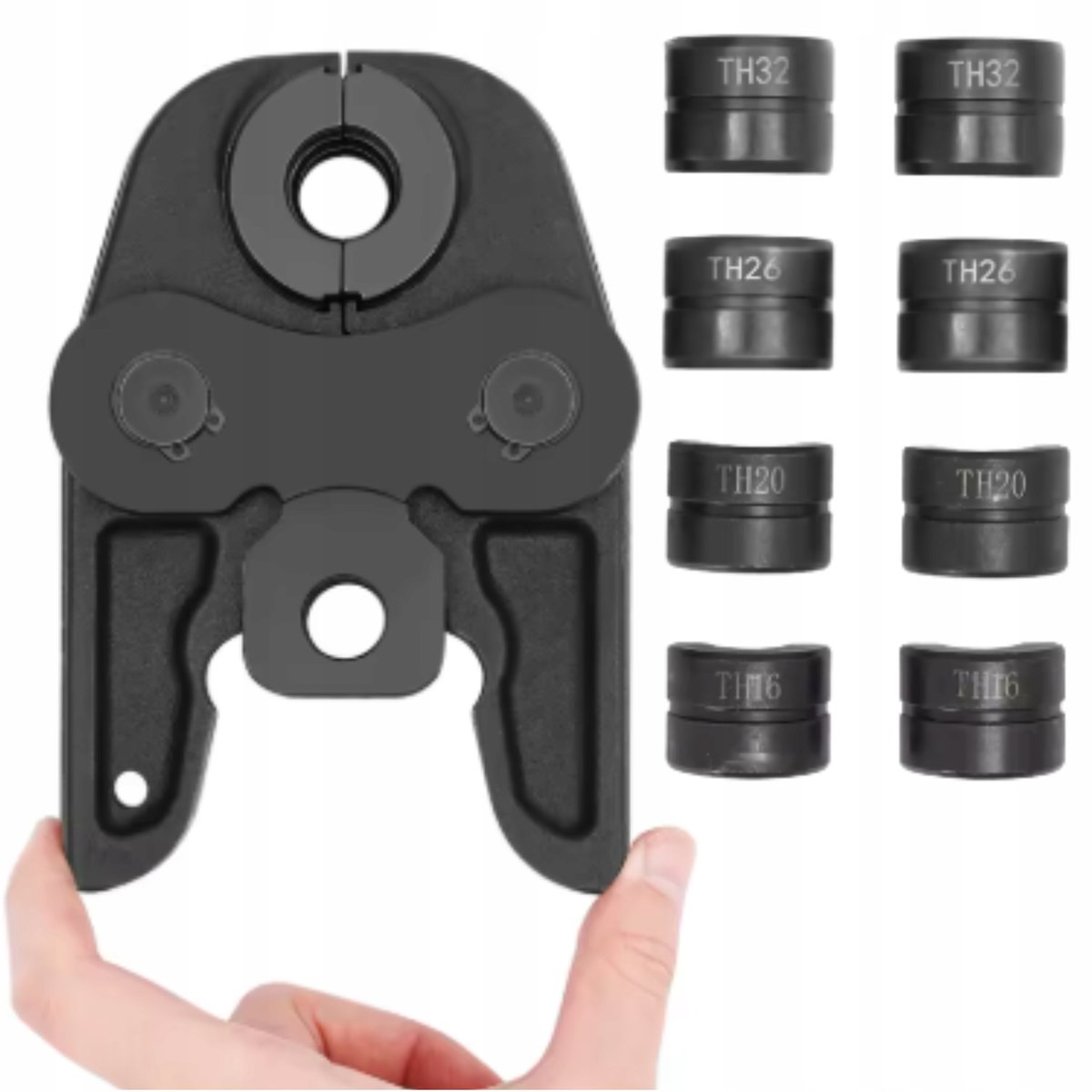 Krimpkousen voor PEX buizen, 16-32mm, TH-profiel, 4 maten